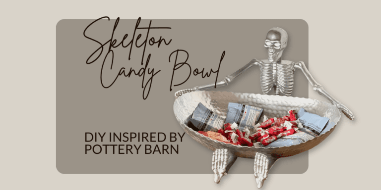 DIY Halloween Decor, Inspired by Pottery Barn Skeleton Candy Bowl