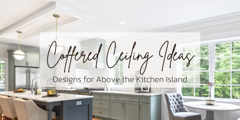 Kitchen Island Coffered Ceiling Design Ideas