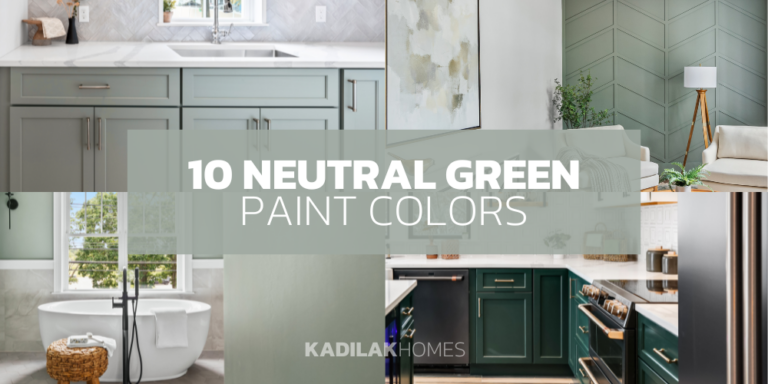 Blog on the names of 10 Benjamin Moore and Sherwin Williams neutral green paint colors that we've used in many home renovations and new construction. These range from very light and bright greens that are just off-white, all the way to dark hunter greens.