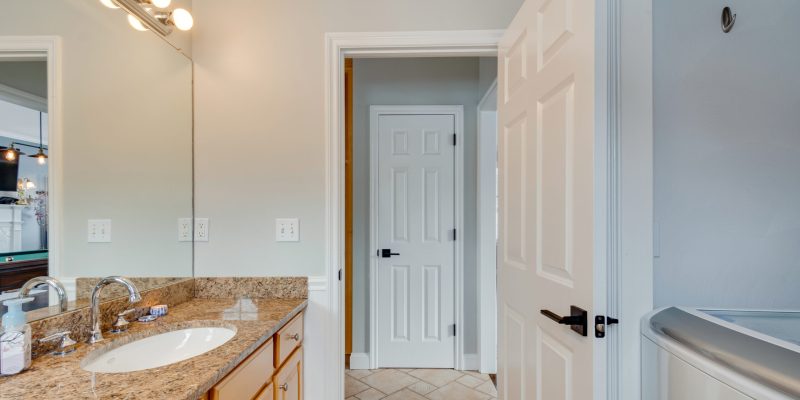 bathroom and laundry combo before