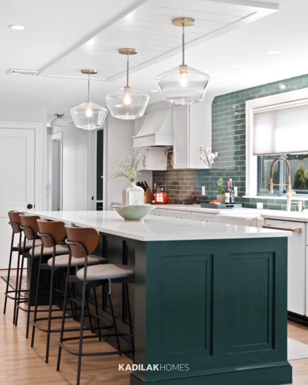 2.) Statement Kitchen Island Lightbox
