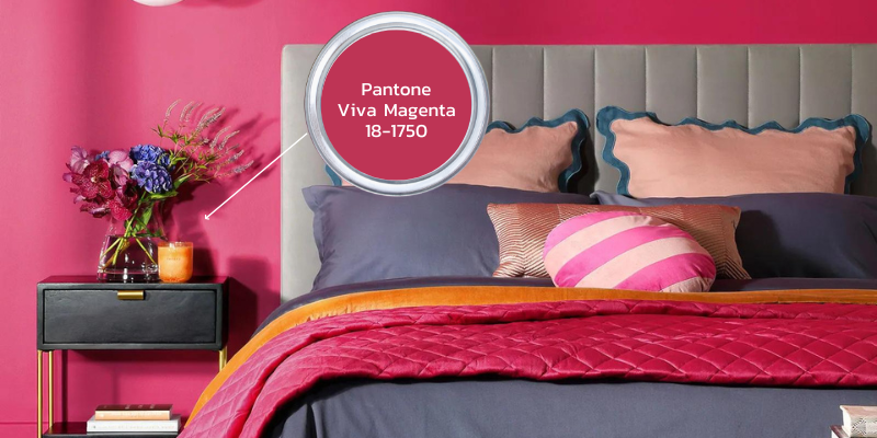 Pantone Viva Magenta 2023 color of the year, girls bedroom paint color, little girl paint color ideas