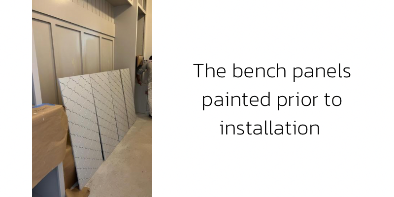 Yeti SmartBench panels painted with Benjamin Moore Smoke Embers