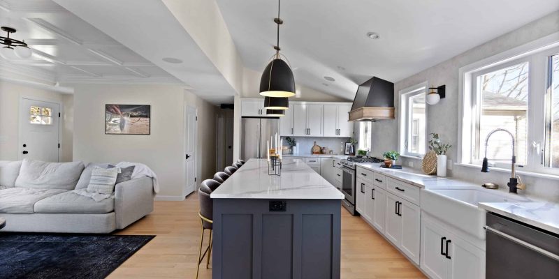 Black and white kitchen
