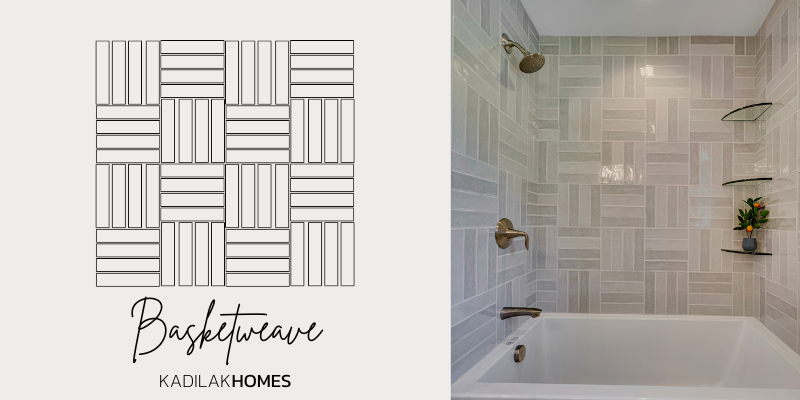 creative subway tile patterns, basketweave subway tile, fun subway tile ideas for kitchens and bathrooms