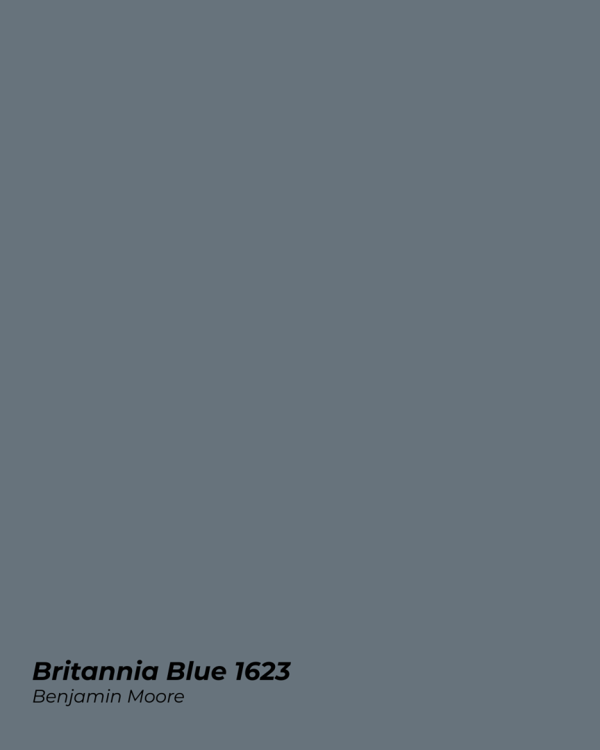 Britannia Blue 1623 Benjamin Moore deep navy blue paint color perfect for navy blue kitchen walls and bold coastal home design