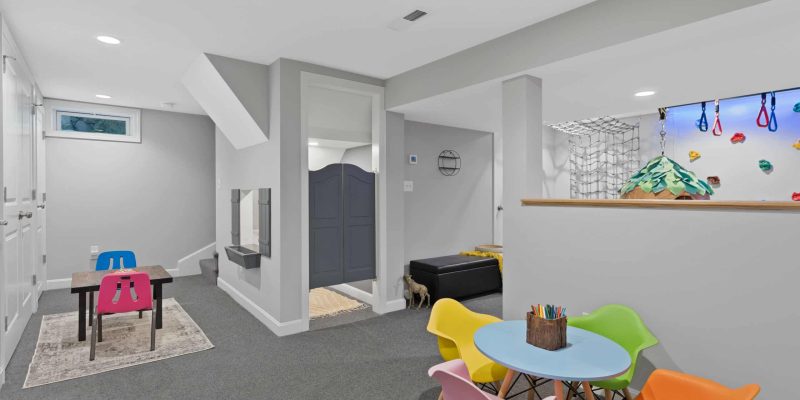 Playroom under stairs