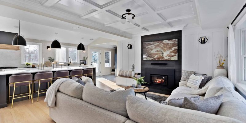 Brick fireplace renovation