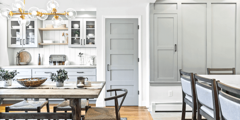 Small kitchen organization ideas with brushed gold sputnik chandelier and bar cabinets