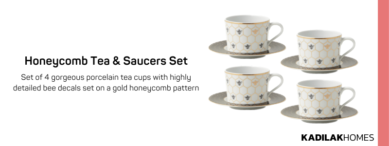 Honeycomb tea and saucers set williams sonoma