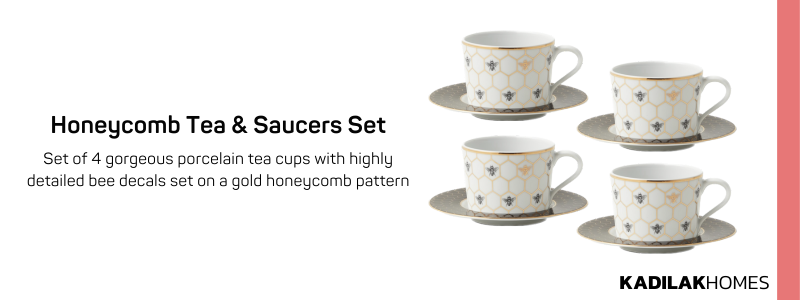Honeycomb tea and saucers set williams sonoma