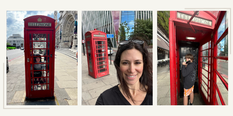 red photo booths in London