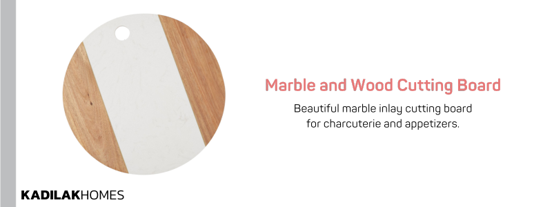 Marble and wood cutting board