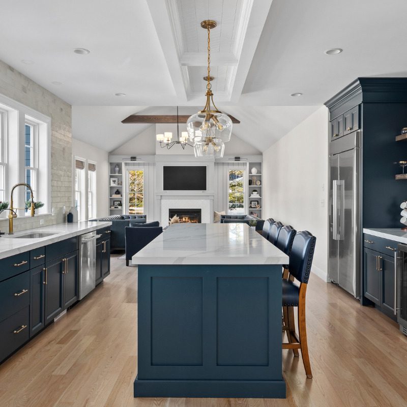 Narragansett Green Navy Masterpiece Denim Blue House